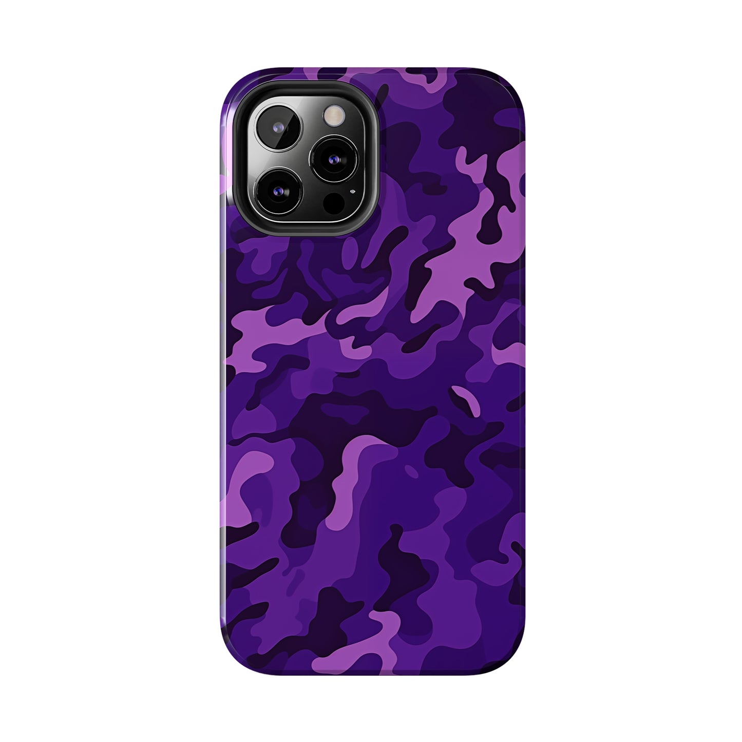 Purple Camouflage, iPhone 7, 8, X, 11, 12, 13, 14, 15+ case.