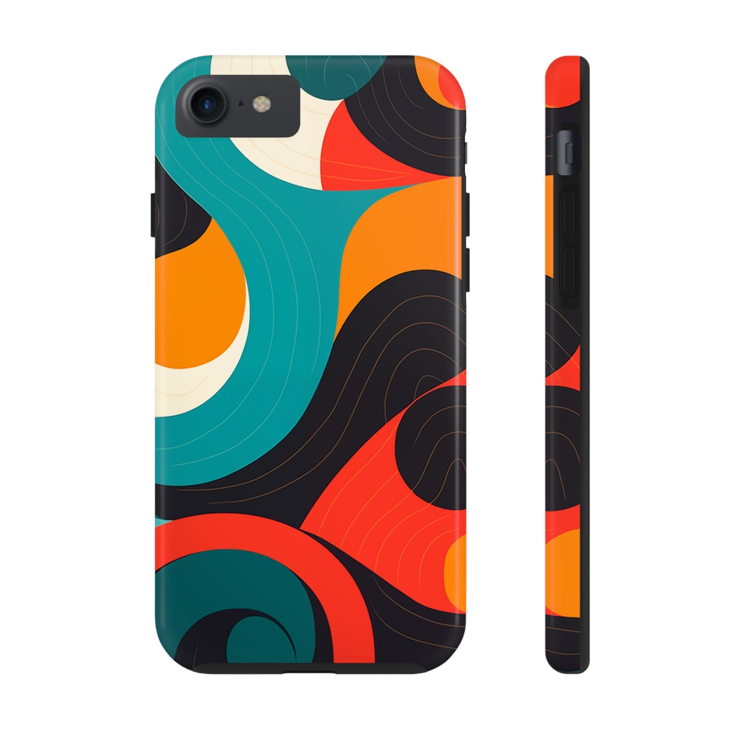 Abstract Shapes #03, iPhone 7, 8, X, 11, 12, 13, 14, 15+ case.