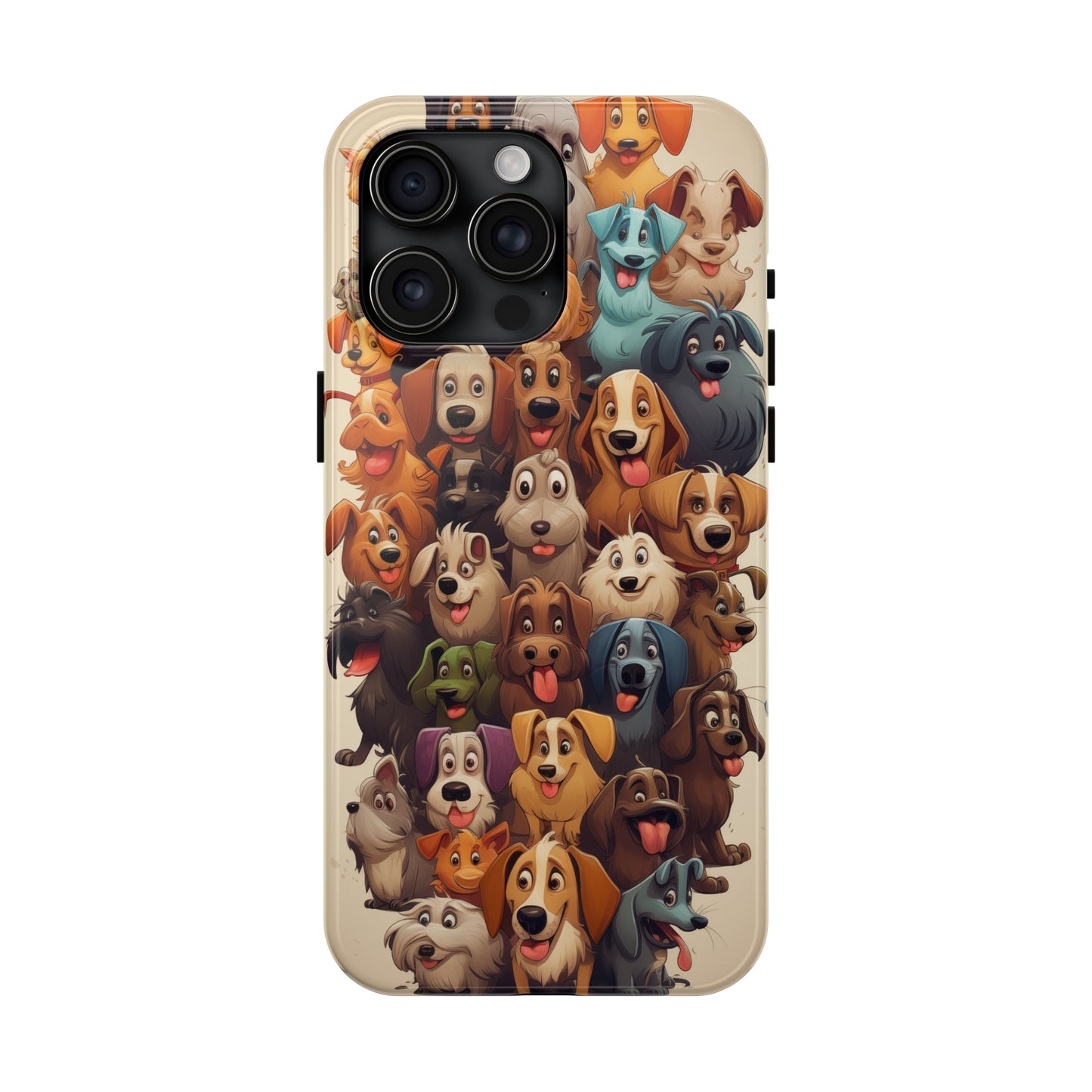 100 Dogs, iPhone 7, 8, X, 11, 12, 13, 14, 15+ case.