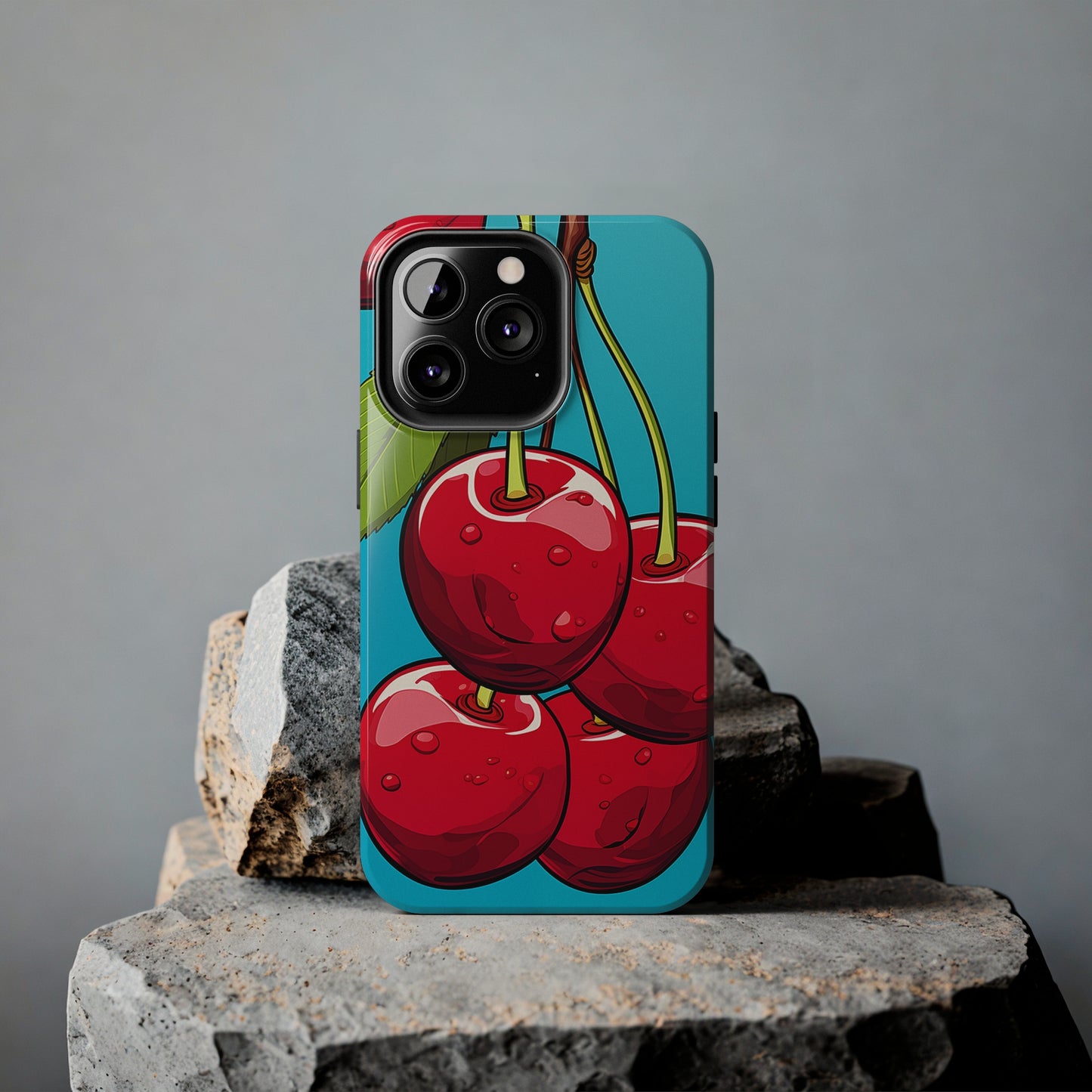 Cherries #09, iPhone 7, 8, X, 11, 12, 13, 14, 15+ case.