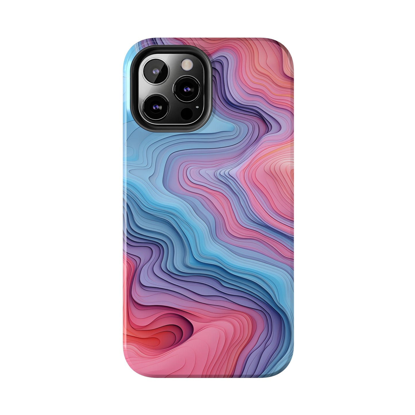 Topographical, iPhone 7, 8, X, 11, 12, 13, 14, 15+ case.