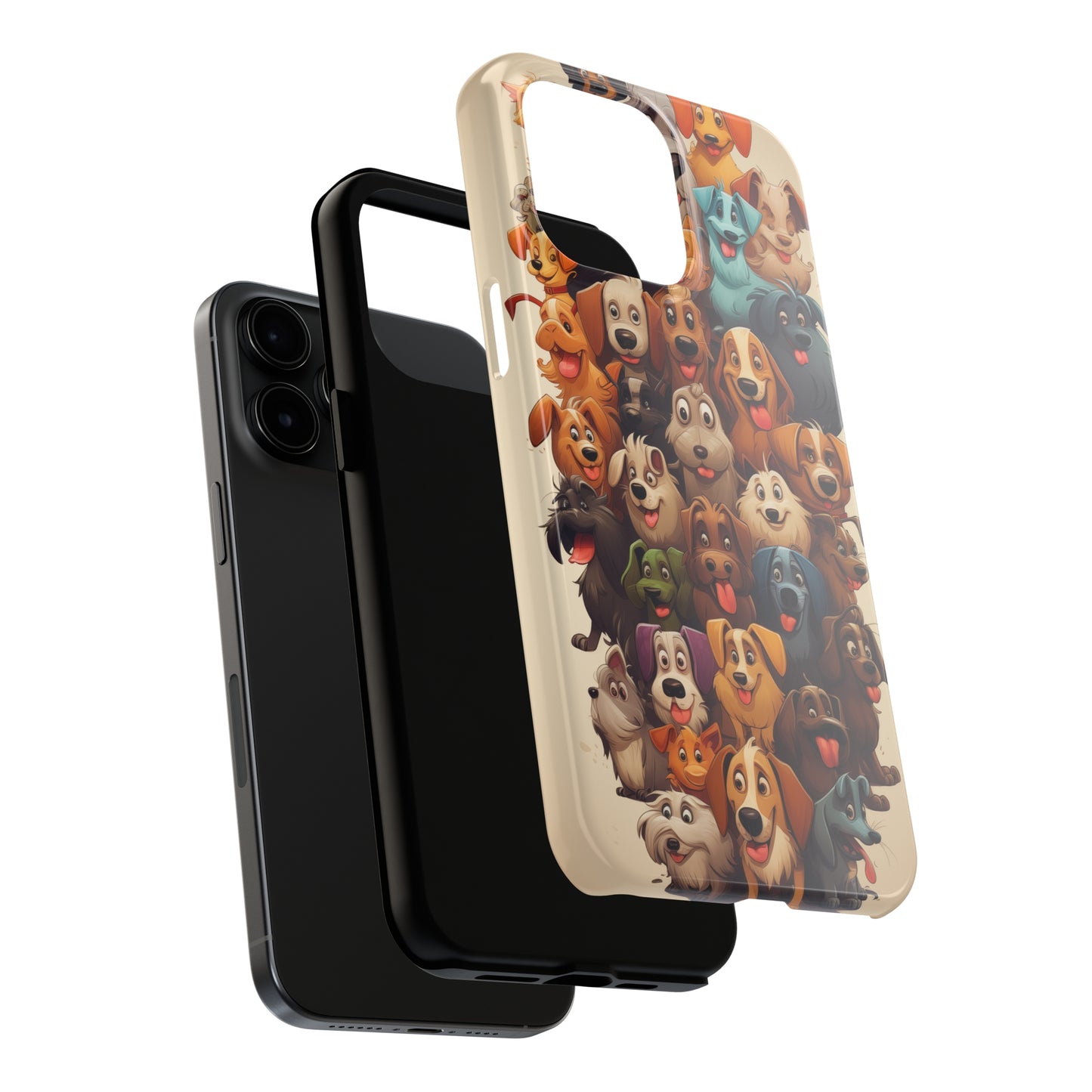 100 Dogs, iPhone 7, 8, X, 11, 12, 13, 14, 15+ case.