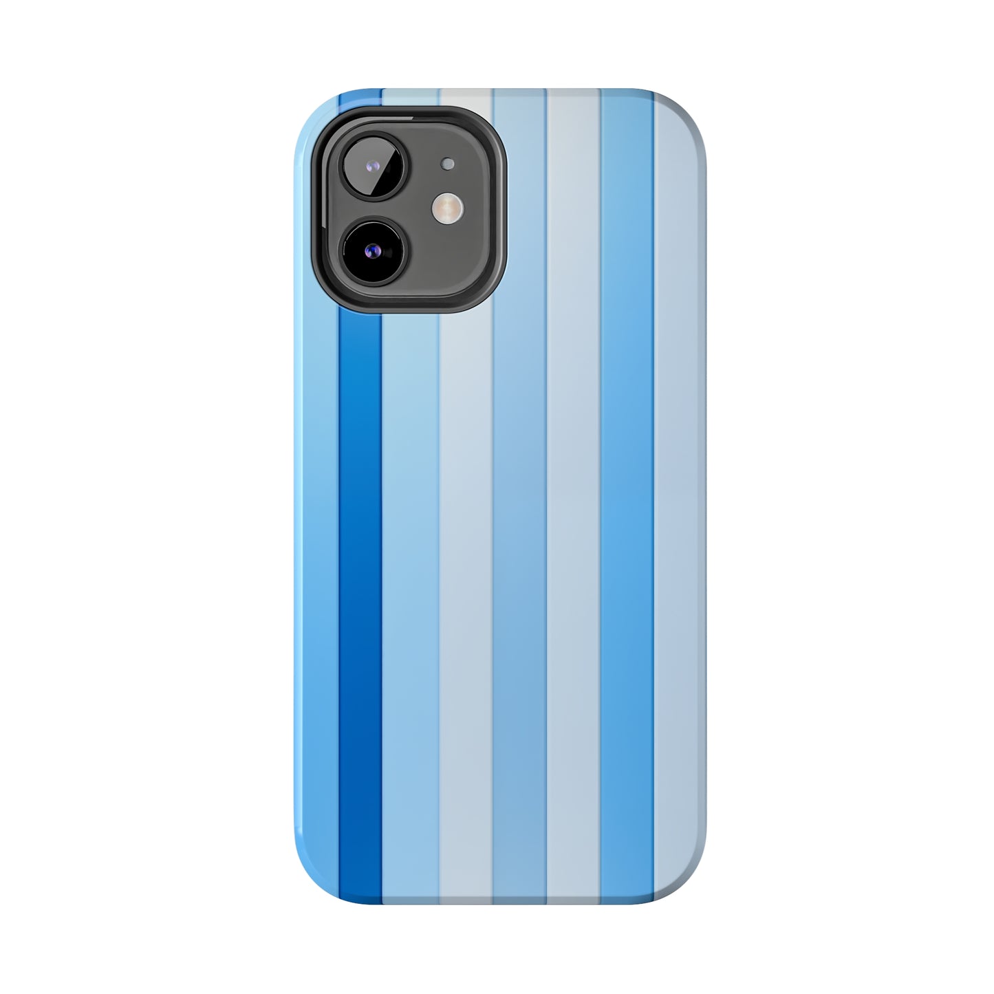 Blue stripes #01, iPhone 7, 8, X, 11, 12, 13, 14, 15+ case.