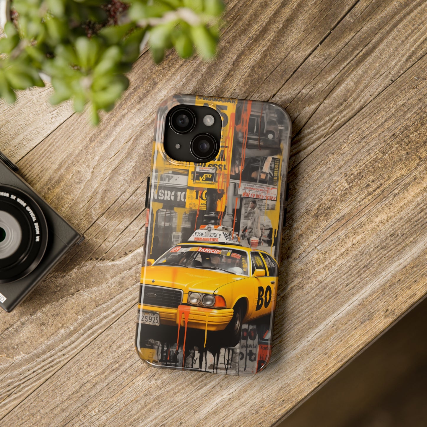 New York City, taxi cab, iPhone 7, 8, X, 11, 12, 13, 14, 15+ case.