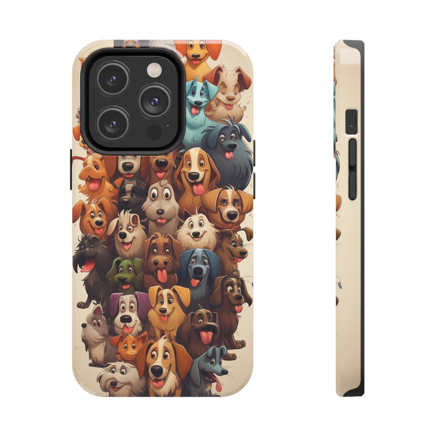 100 Dogs, iPhone 7, 8, X, 11, 12, 13, 14, 15+ case.