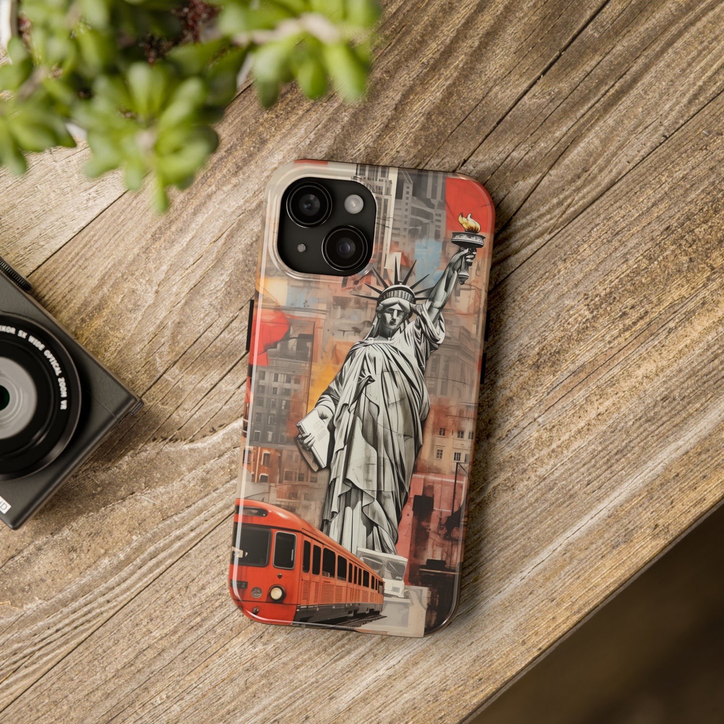 New York City, Statue of Liberty, iPhone 7, 8, X, 11, 12, 13, 14, 15+ case.