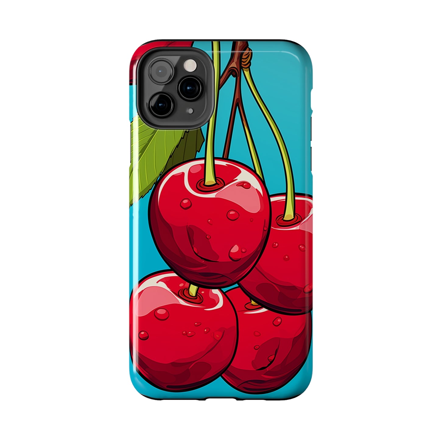 Cherries #09, iPhone 7, 8, X, 11, 12, 13, 14, 15+ case.