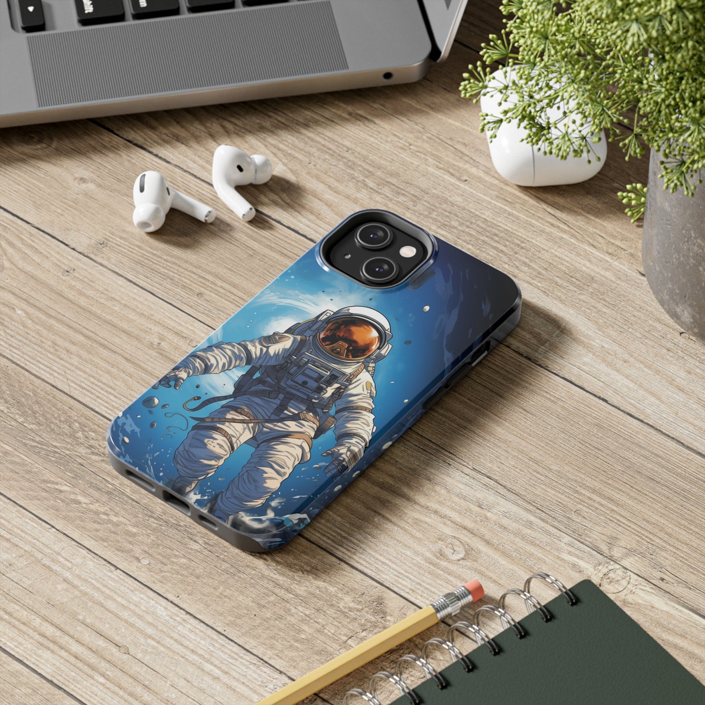 Astronaut #02, iPhone 7, 8, X, 11, 12, 13, 14, 15+ case.