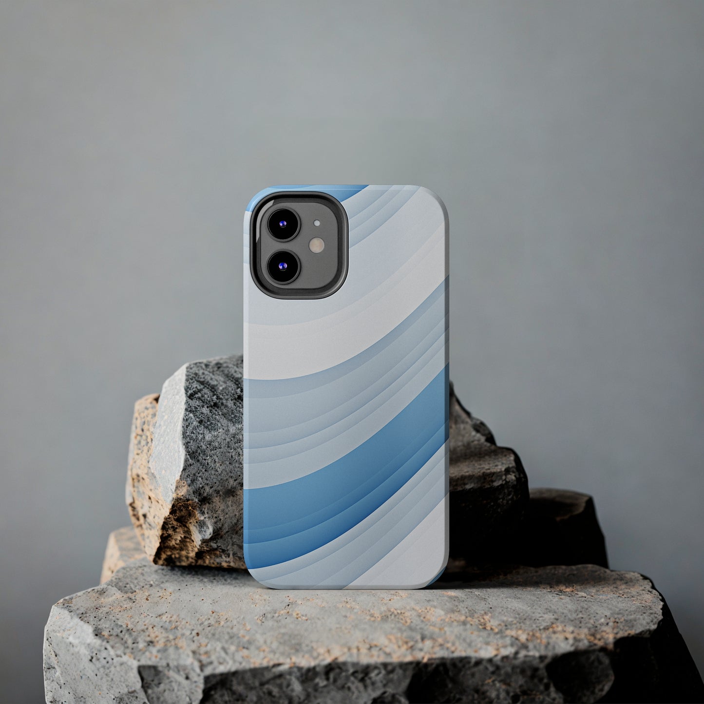 Blue Stripes #02, iPhone 7, 8, X, 11, 12, 13, 14, 15+ case.