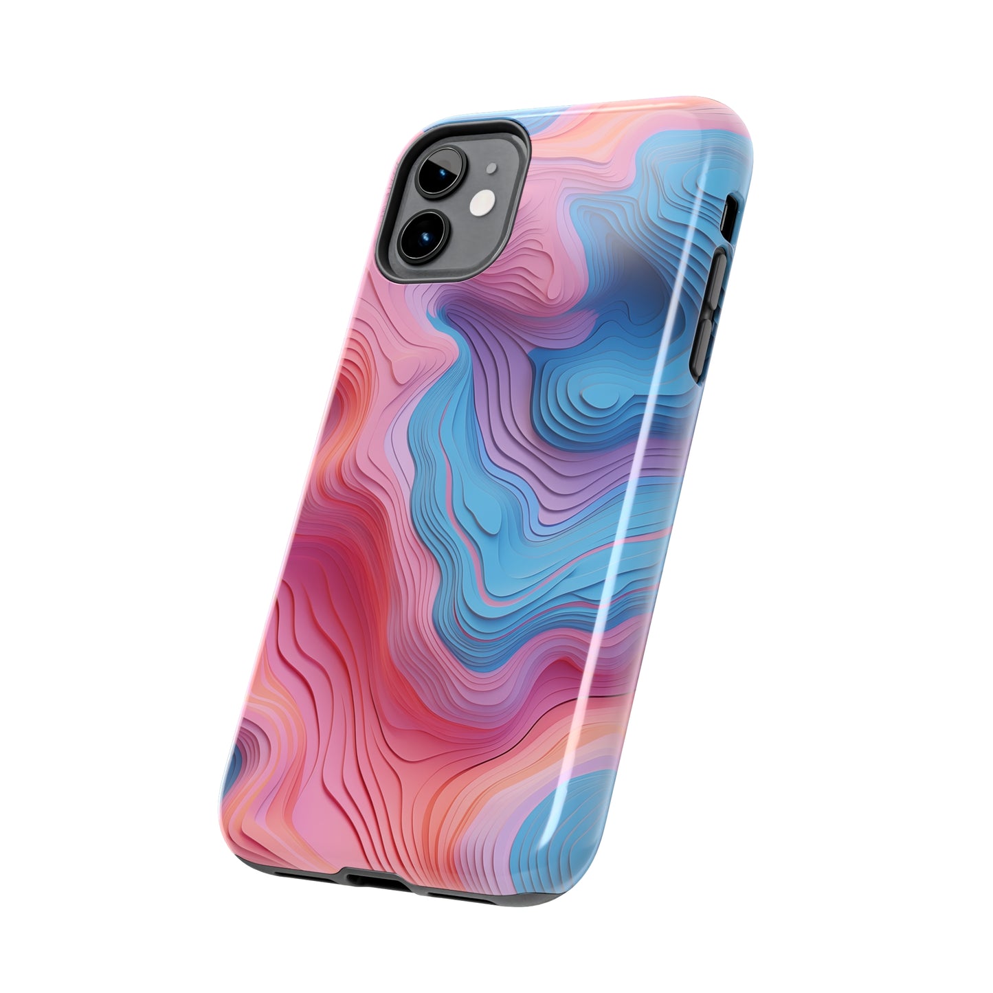 Topographical #02, iPhone 7, 8, X, 11, 12, 13, 14, 15+ case.