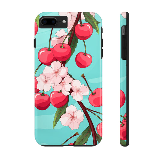 Cherries #06, iPhone 7, 8, X, 11, 12, 13, 14, 15+ case.