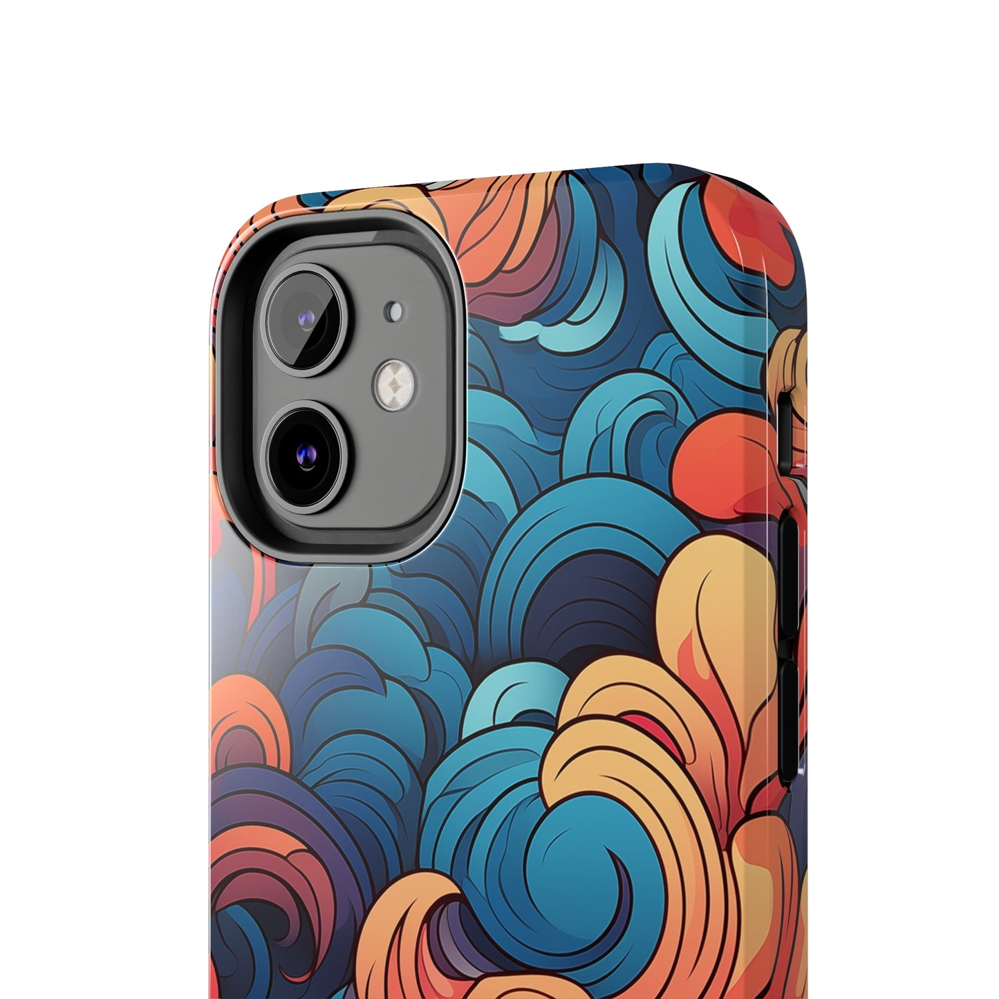 Abstract Swirls, iPhone 7, 8, X, 11, 12, 13, 14, 15+ case.