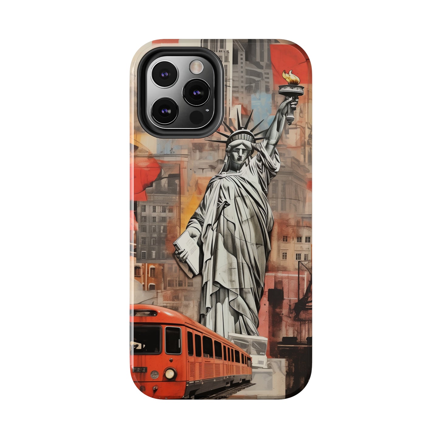 New York City, Statue of Liberty, iPhone 7, 8, X, 11, 12, 13, 14, 15+ case.