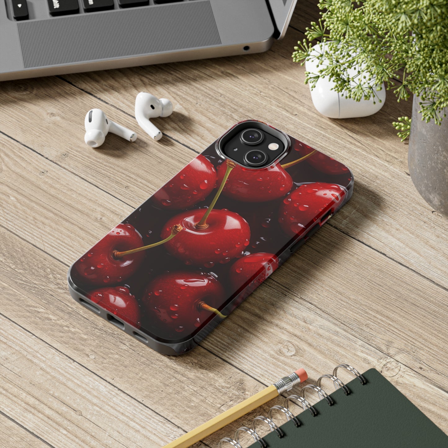 Cherries #07, iPhone 7, 8, X, 11, 12, 13, 14, 15+ case.