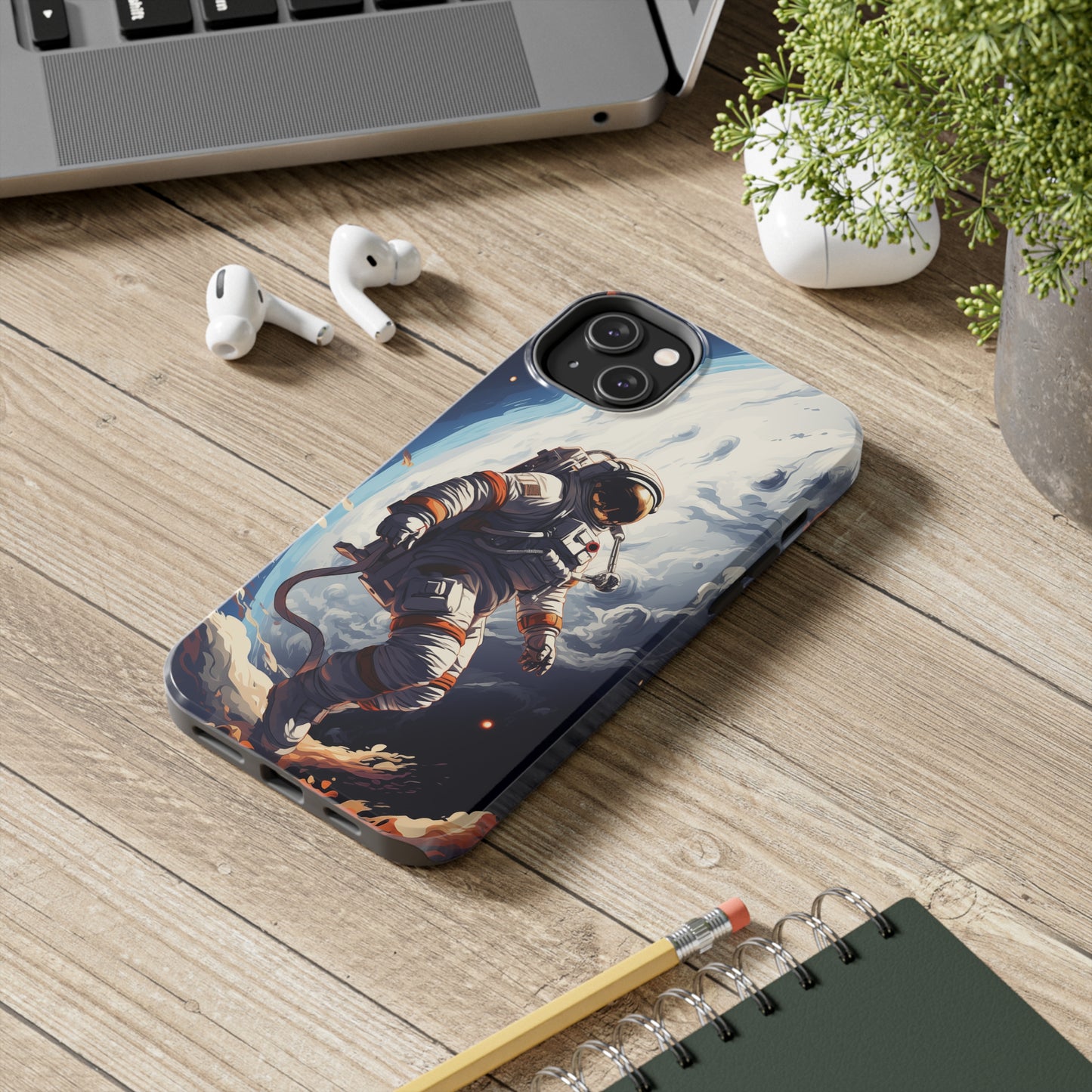 Astronaut #04, iPhone 7, 8, X, 11, 12, 13, 14, 15+ case.