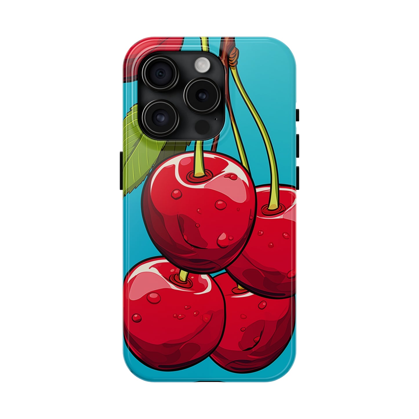 Cherries #09, iPhone 7, 8, X, 11, 12, 13, 14, 15+ case.