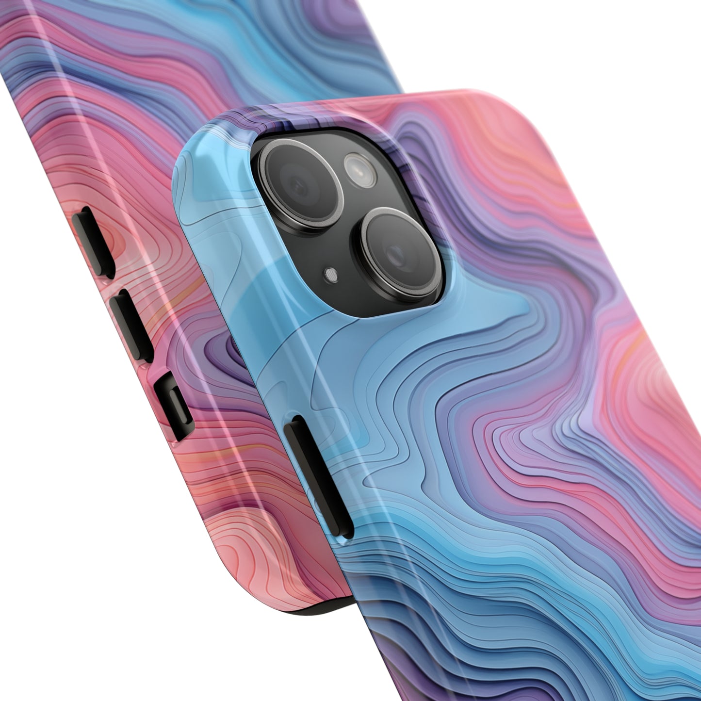 Topographical, iPhone 7, 8, X, 11, 12, 13, 14, 15+ case.