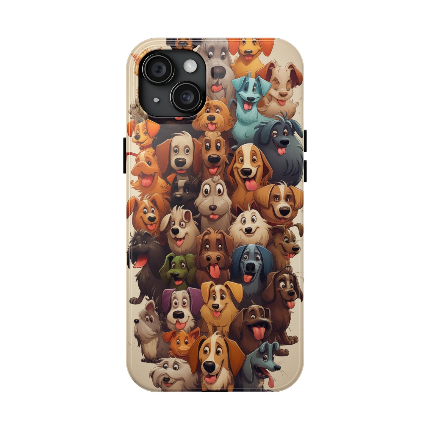 100 Dogs, iPhone 7, 8, X, 11, 12, 13, 14, 15+ case.