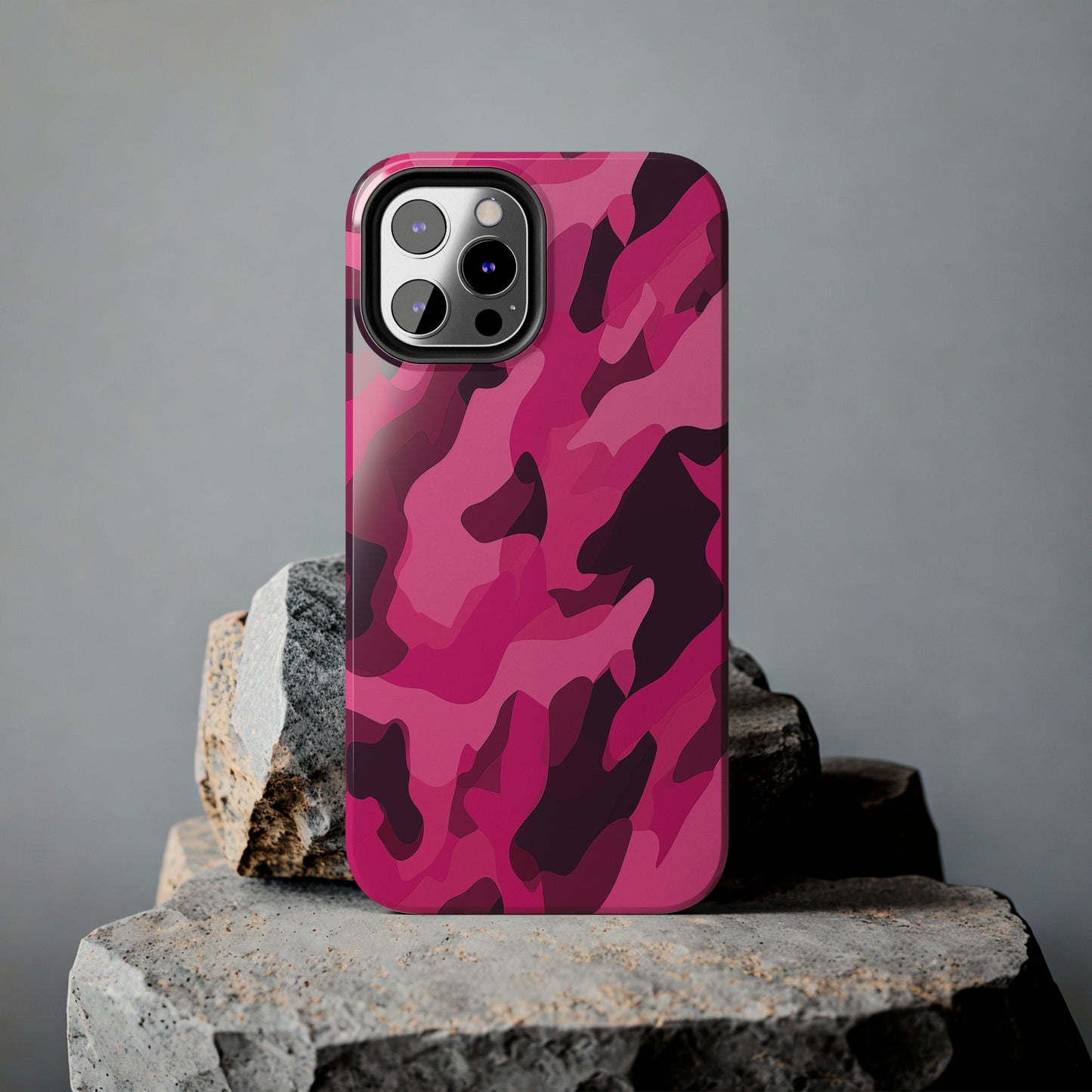 Pink Camouflage, iPhone 7, 8, X, 11, 12, 13, 14, 15+ case.