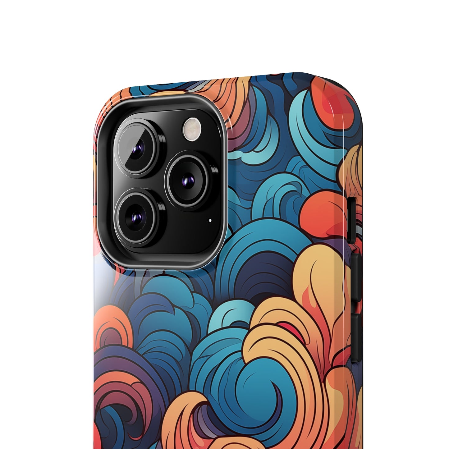 Abstract Swirls, iPhone 7, 8, X, 11, 12, 13, 14, 15+ case.