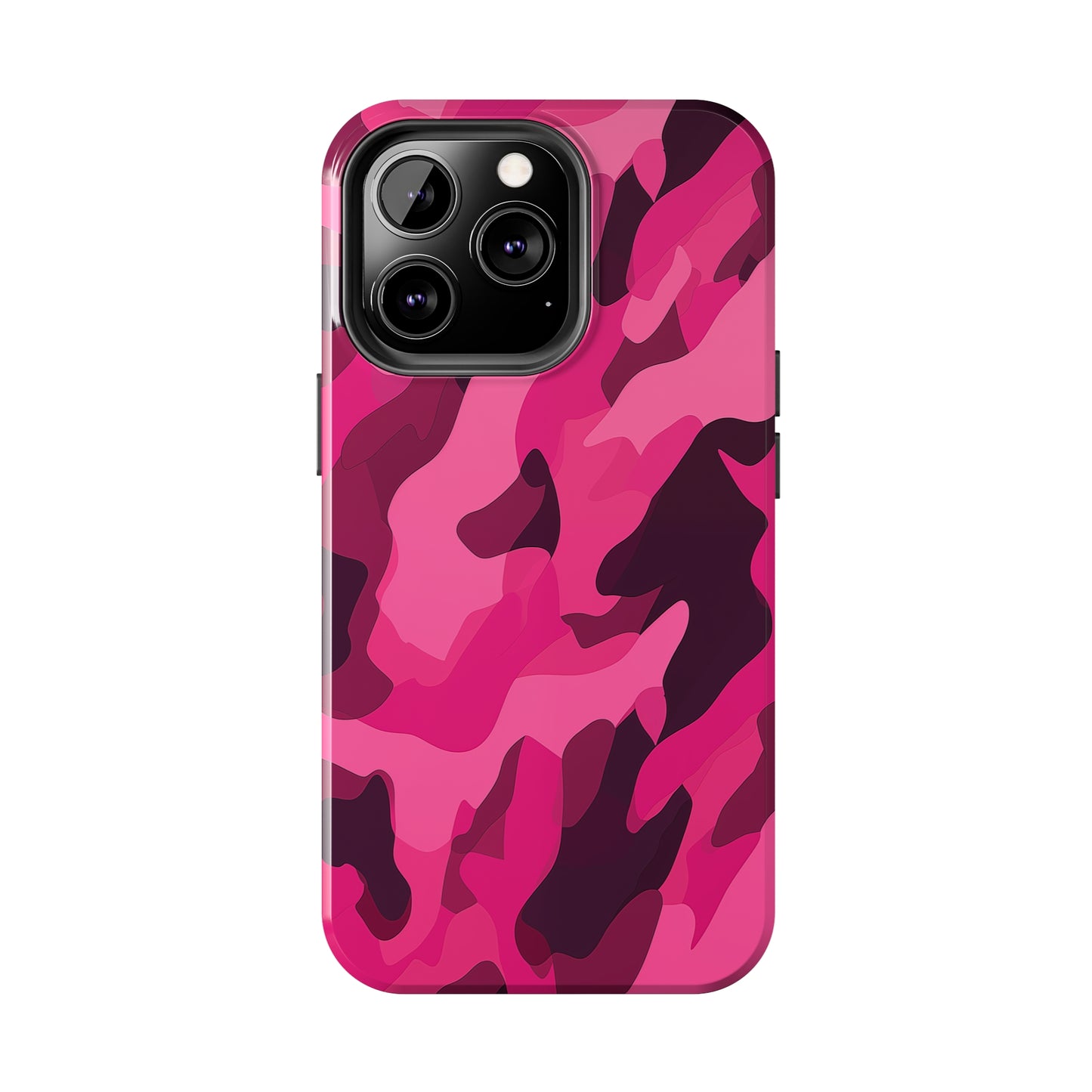 Pink Camouflage, iPhone 7, 8, X, 11, 12, 13, 14, 15+ case.