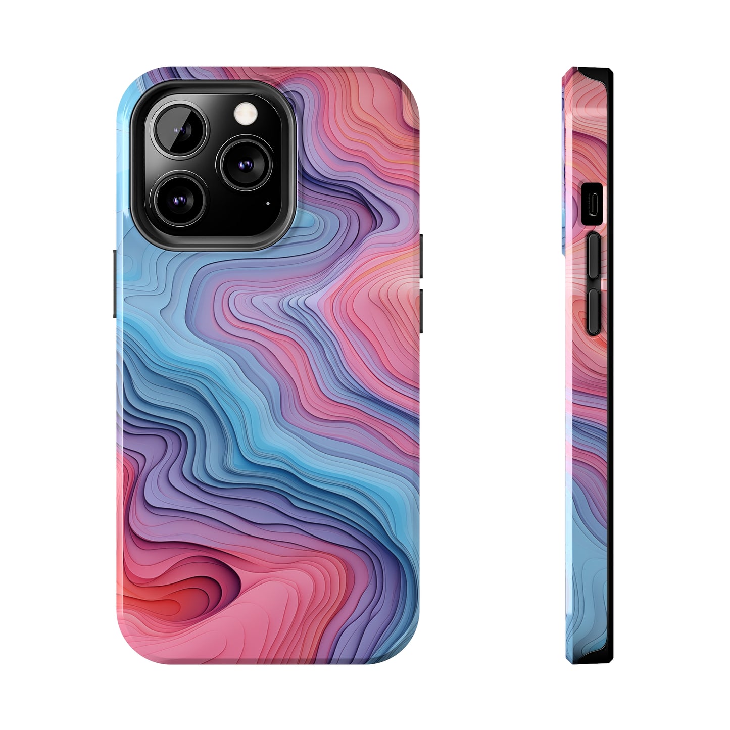 Topographical, iPhone 7, 8, X, 11, 12, 13, 14, 15+ case.