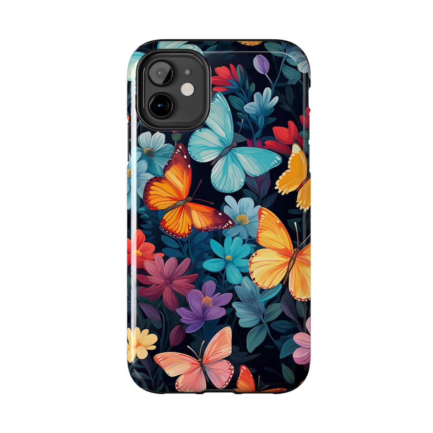 Butterflies #01, iPhone 7, 8, X, 11, 12, 13, 14, 15+ case.