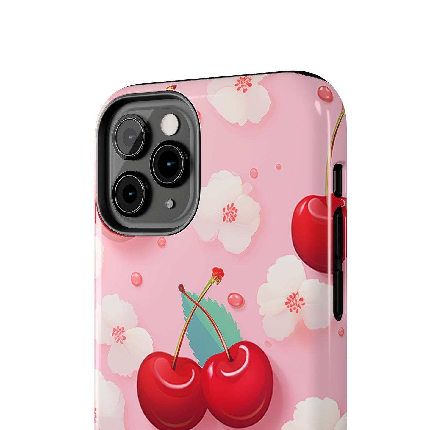 Cherries and Cherry Blossoms #02, iPhone 7, 8, X, 11, 12, 13, 14, 15+ case.