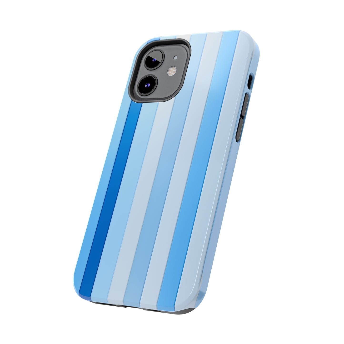 Blue stripes #01, iPhone 7, 8, X, 11, 12, 13, 14, 15+ case.