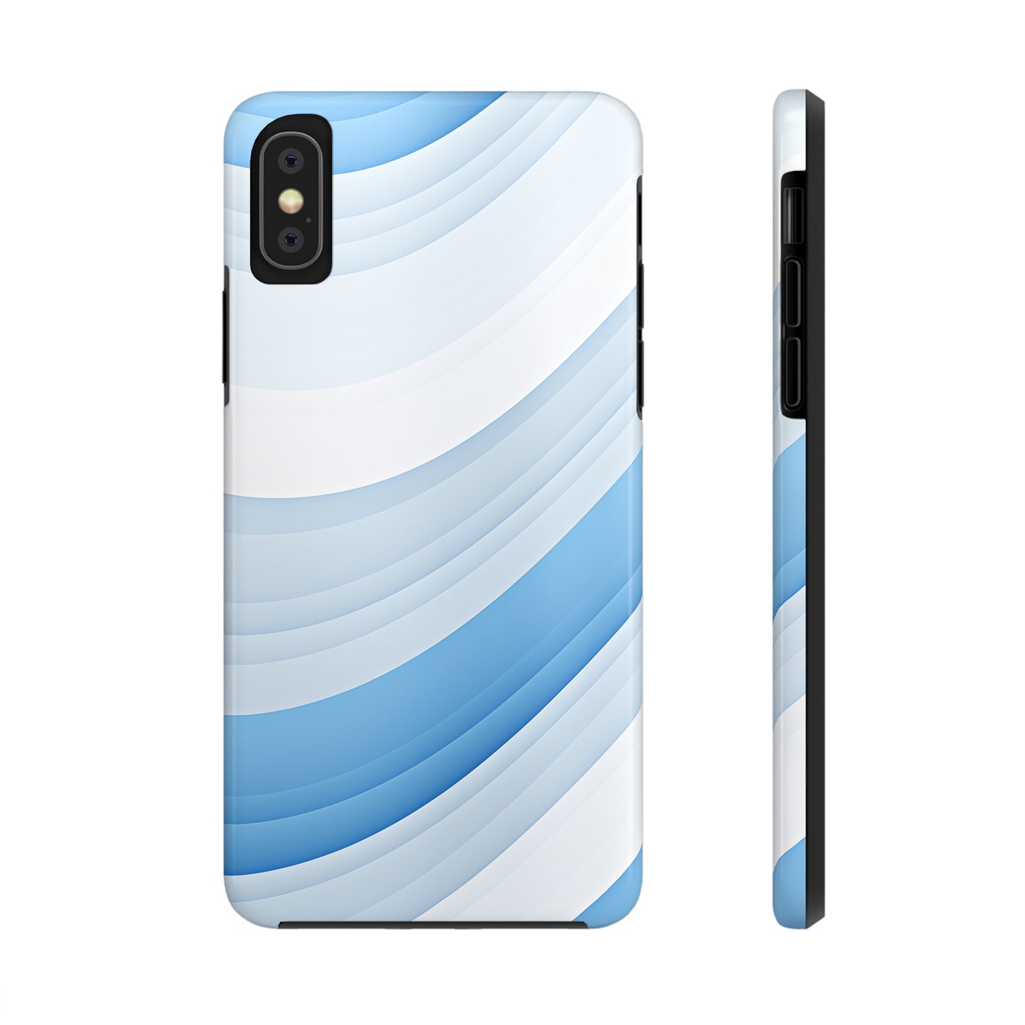 Blue Stripes #02, iPhone 7, 8, X, 11, 12, 13, 14, 15+ case.