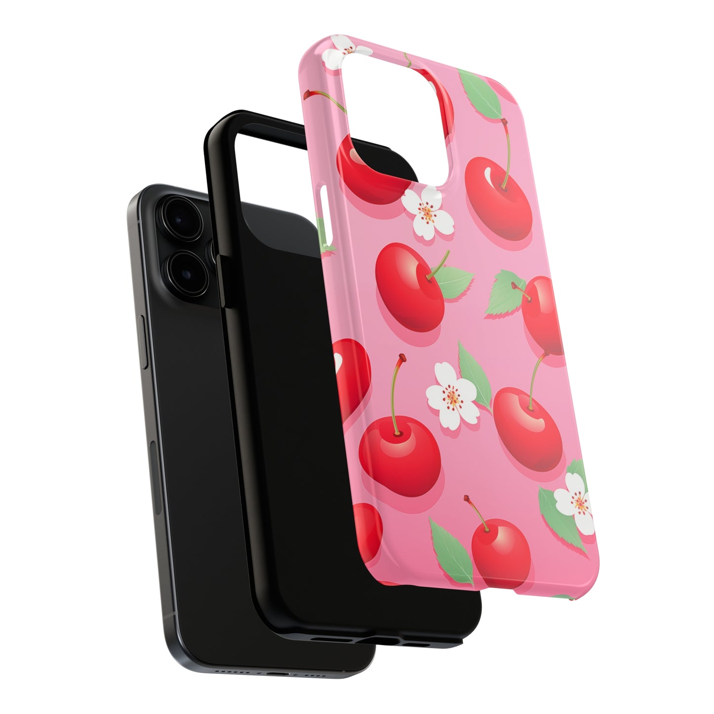 Cherries and Cherry Blossoms #03, iPhone 7, 8, X, 11, 12, 13, 14, 15+ case.