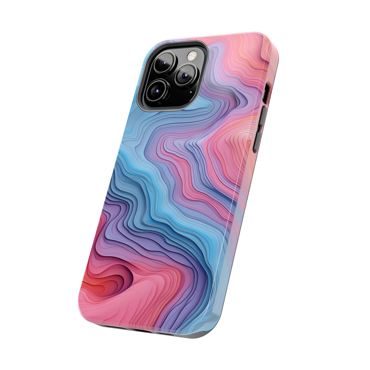 Topographical, iPhone 7, 8, X, 11, 12, 13, 14, 15+ case.