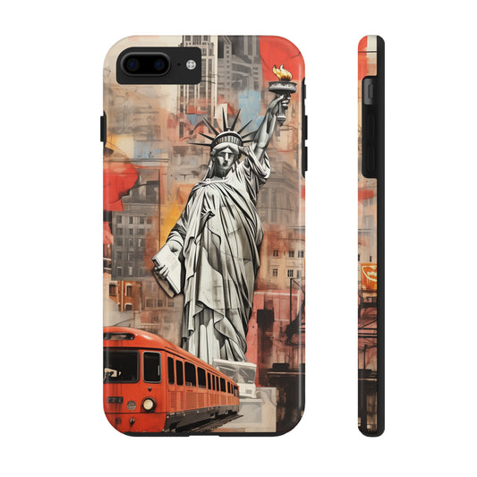 New York City, Statue of Liberty, iPhone 7, 8, X, 11, 12, 13, 14, 15+ case.