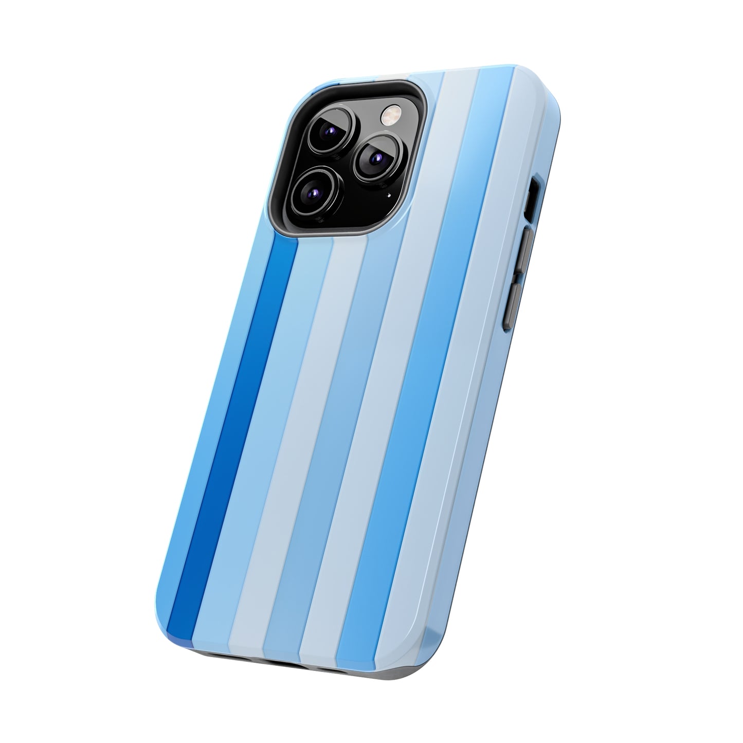 Blue stripes #01, iPhone 7, 8, X, 11, 12, 13, 14, 15+ case.