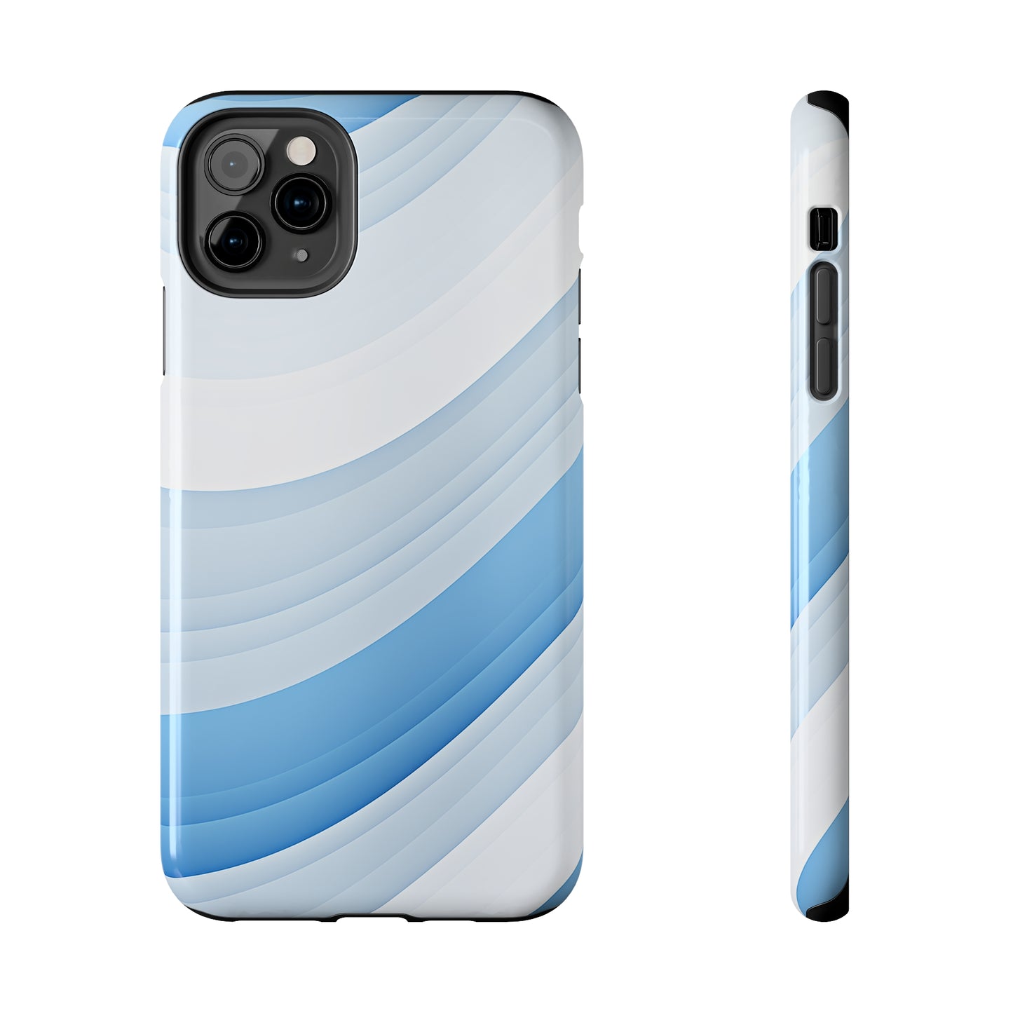 Blue Stripes #02, iPhone 7, 8, X, 11, 12, 13, 14, 15+ case.