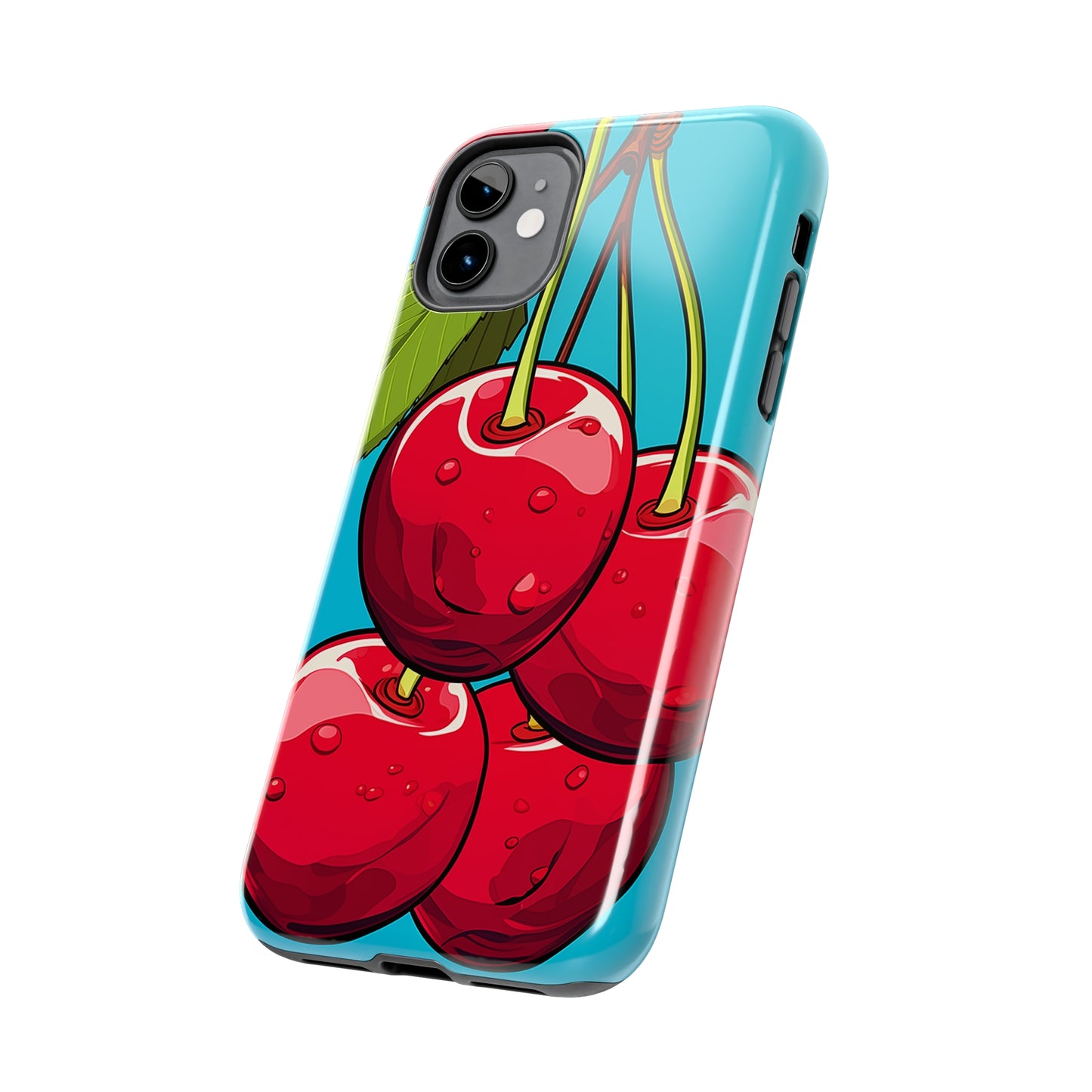 Cherries #09, iPhone 7, 8, X, 11, 12, 13, 14, 15+ case.