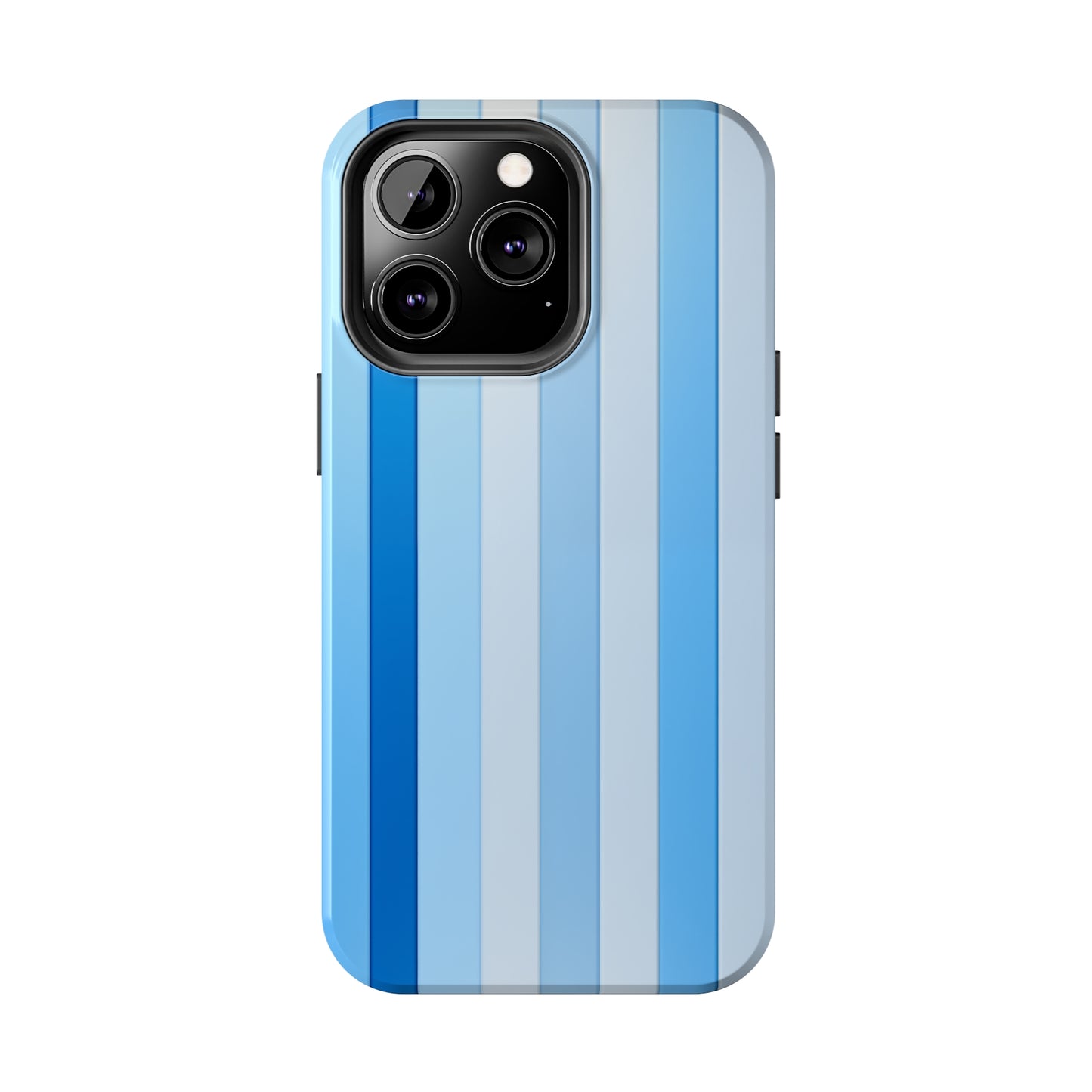 Blue stripes #01, iPhone 7, 8, X, 11, 12, 13, 14, 15+ case.