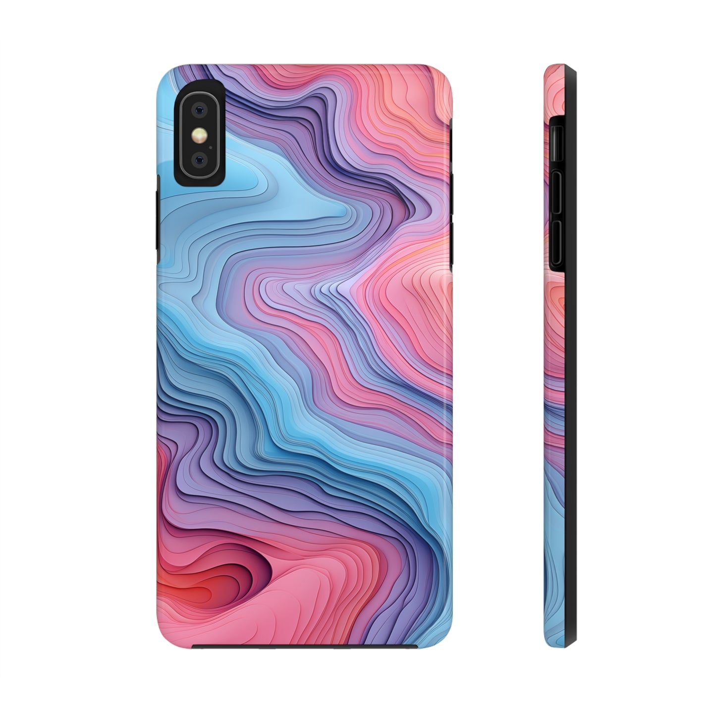 Topographical, iPhone 7, 8, X, 11, 12, 13, 14, 15+ case.