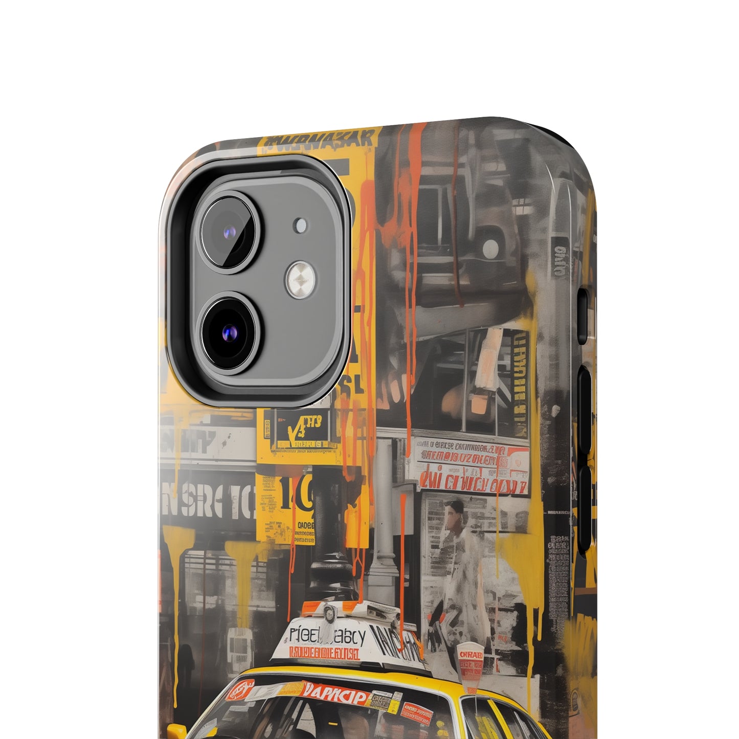 New York City, taxi cab, iPhone 7, 8, X, 11, 12, 13, 14, 15+ case.