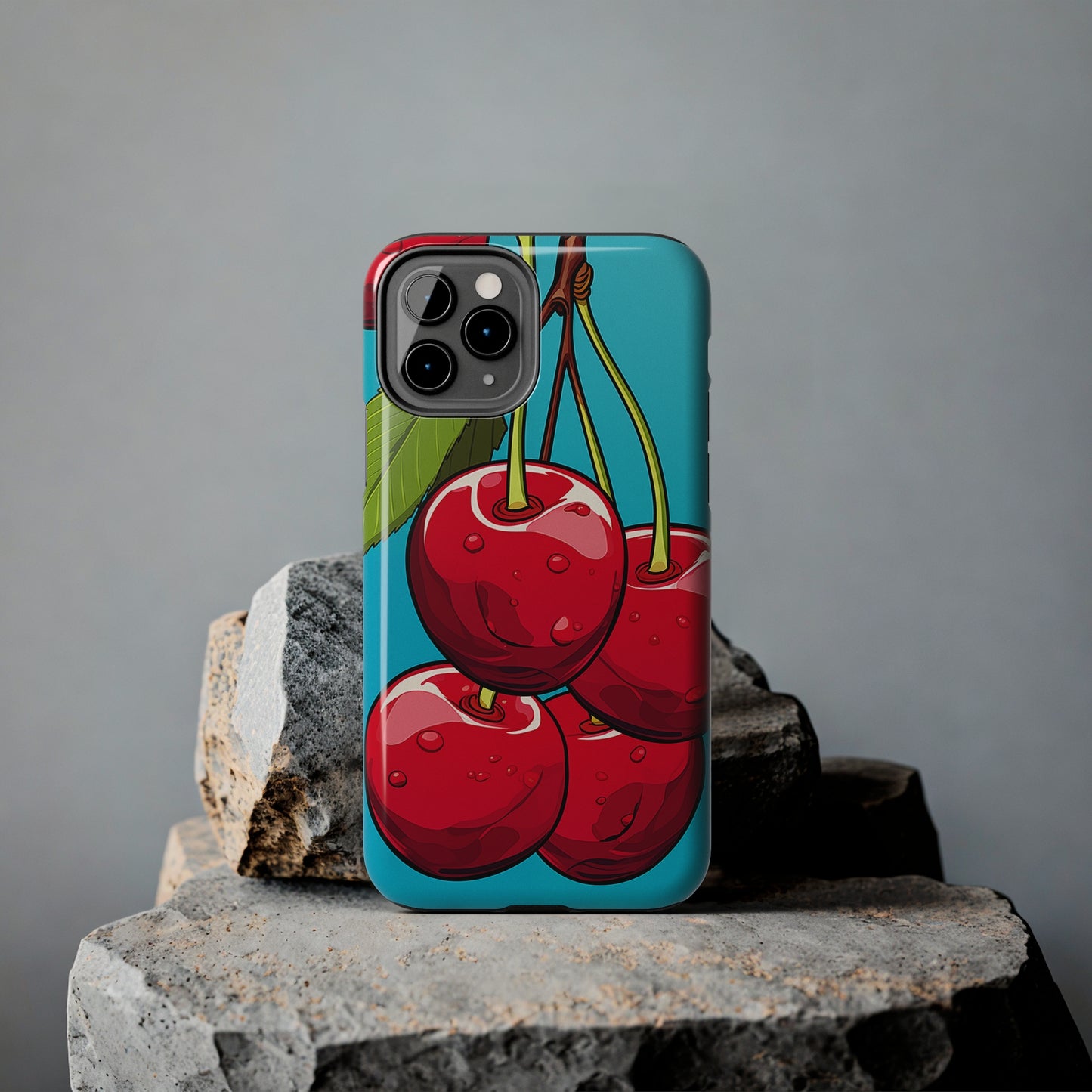 Cherries #09, iPhone 7, 8, X, 11, 12, 13, 14, 15+ case.