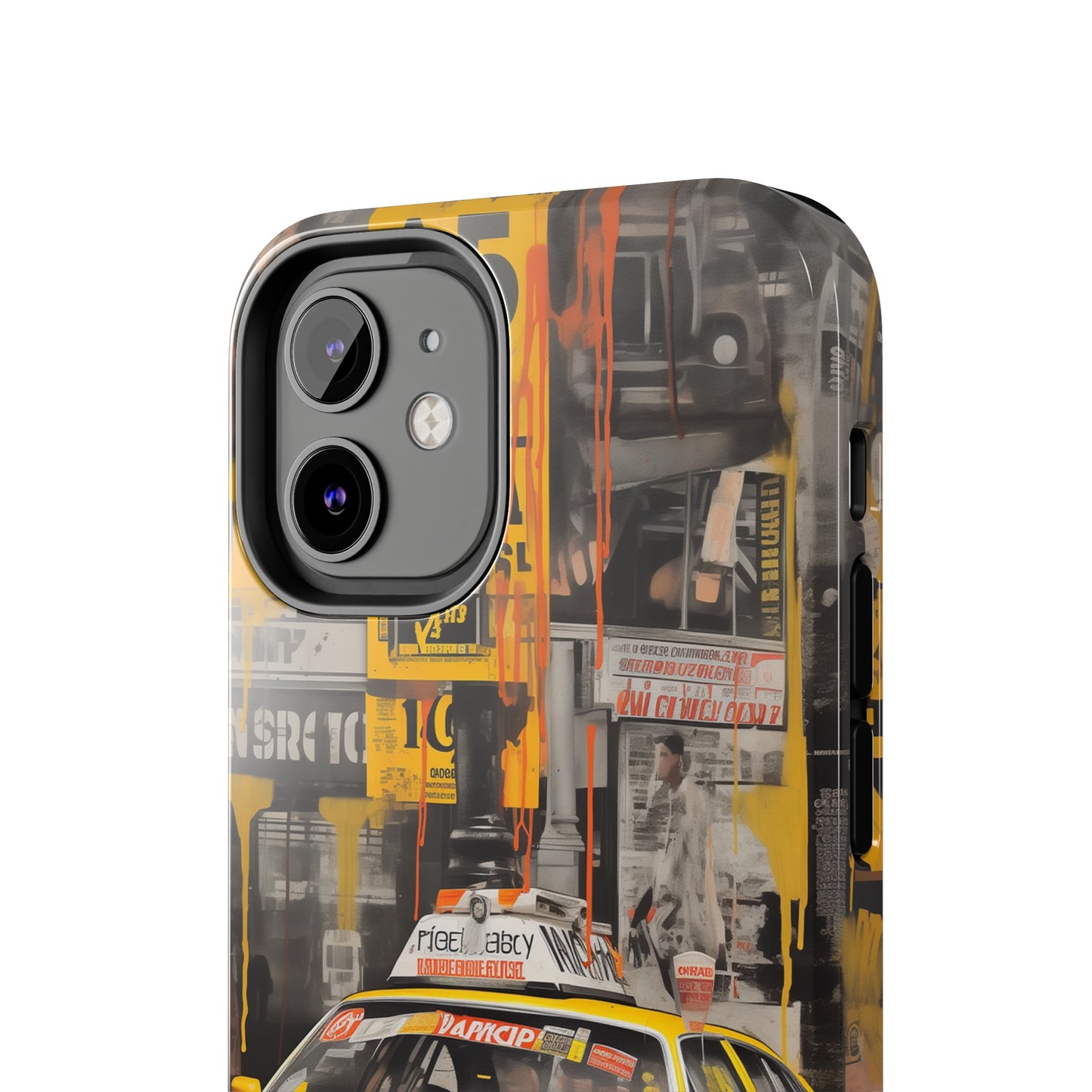 New York City, taxi cab, iPhone 7, 8, X, 11, 12, 13, 14, 15+ case.