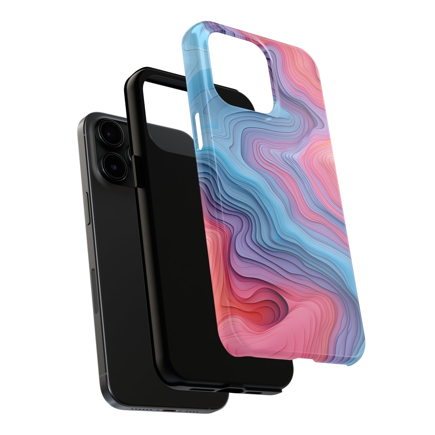 Topographical, iPhone 7, 8, X, 11, 12, 13, 14, 15+ case.