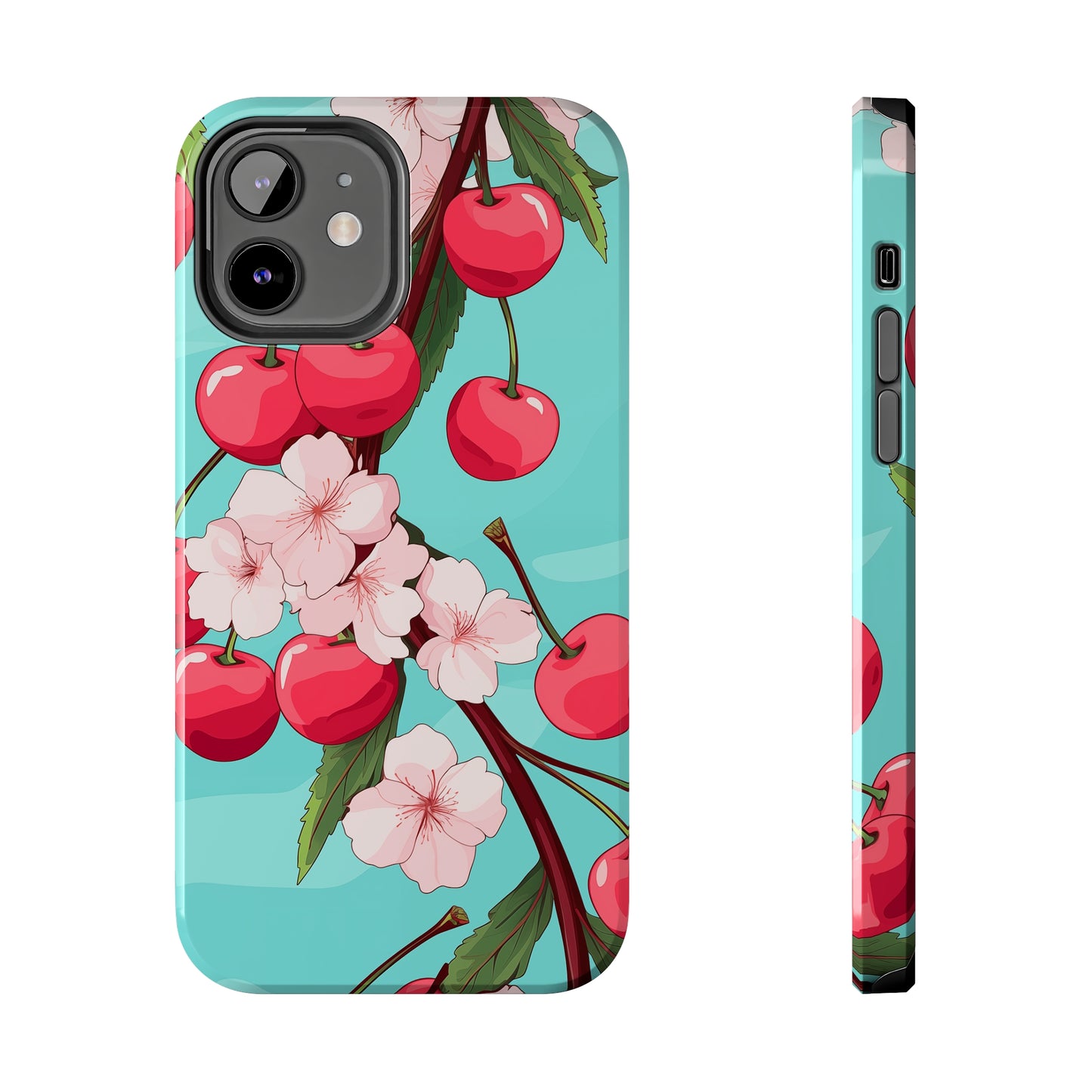 Cherries #06, iPhone 7, 8, X, 11, 12, 13, 14, 15+ case.