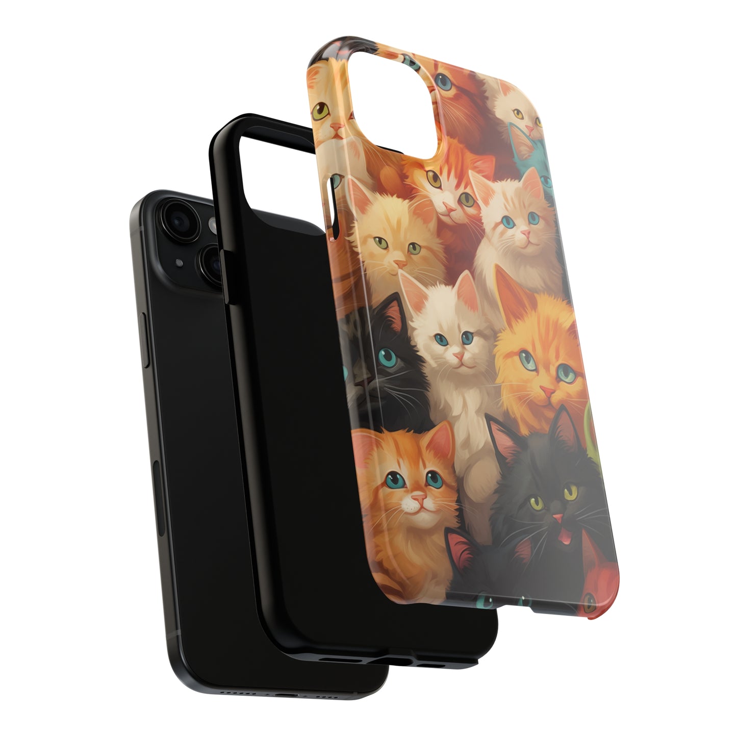 Kittens, iPhone 7, 8, X, 11, 12, 13, 14, 15+ case.