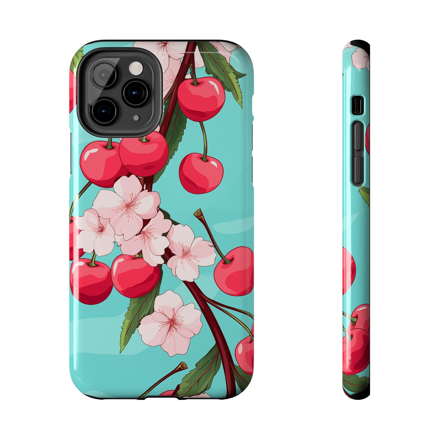 Cherries #06, iPhone 7, 8, X, 11, 12, 13, 14, 15+ case.