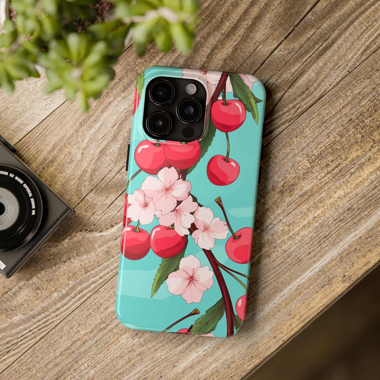 Cherries #06, iPhone 7, 8, X, 11, 12, 13, 14, 15+ case.