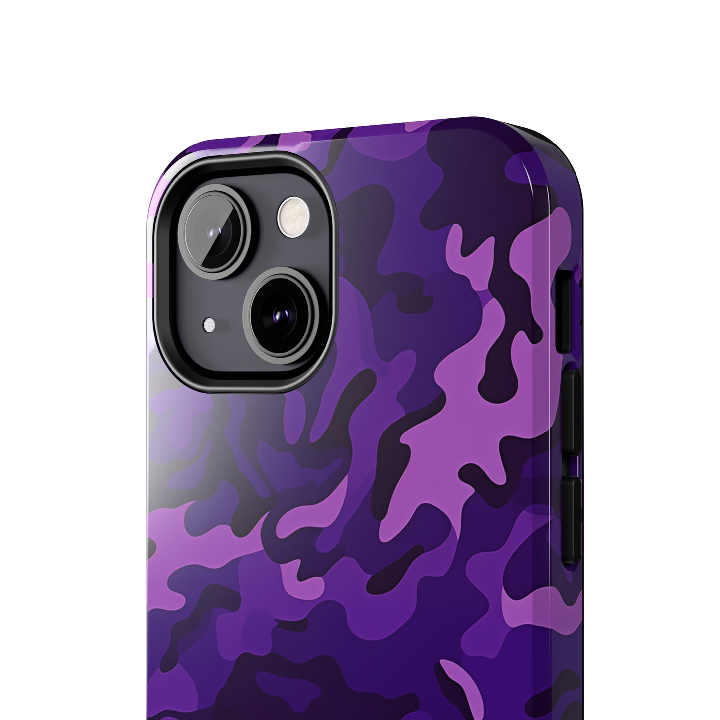 Purple Camouflage, iPhone 7, 8, X, 11, 12, 13, 14, 15+ case.