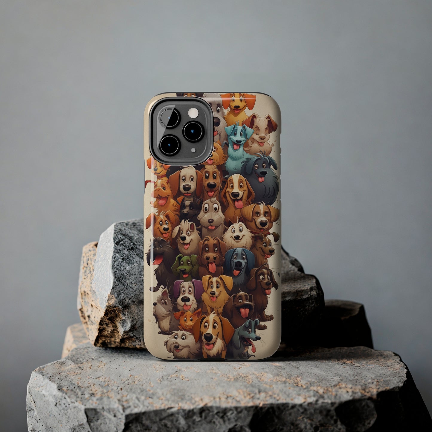 100 Dogs, iPhone 7, 8, X, 11, 12, 13, 14, 15+ case.