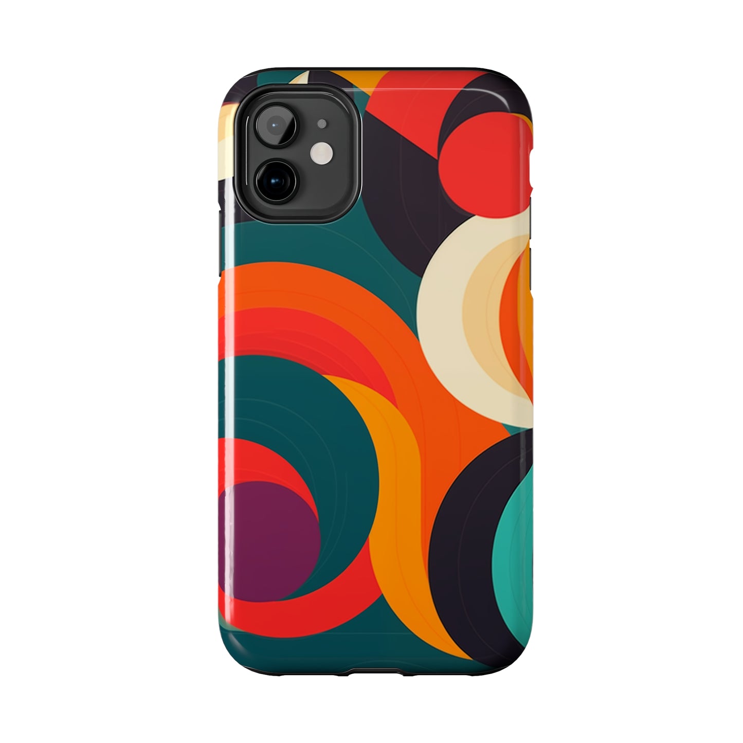 Abstract Shapes #02, iPhone 7, 8, X, 11, 12, 13, 14, 15+ case.