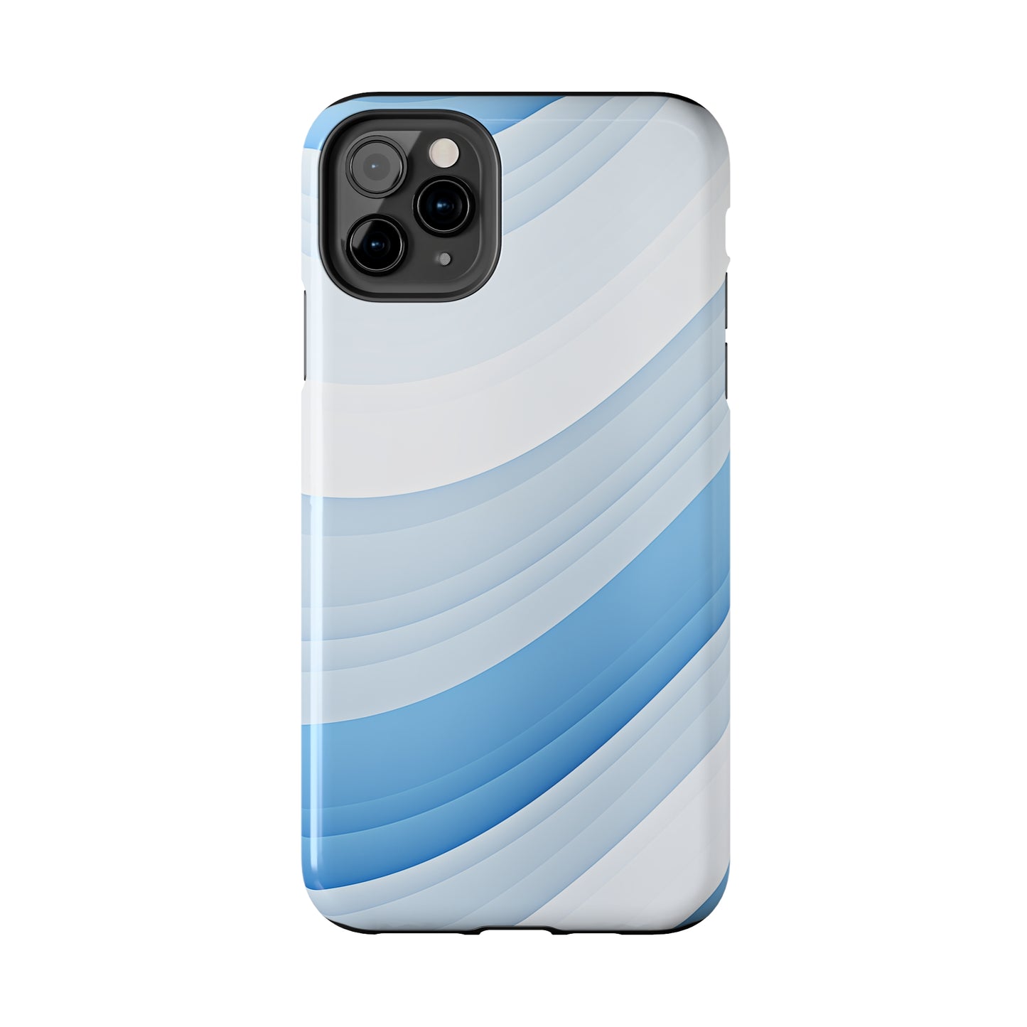 Blue Stripes #02, iPhone 7, 8, X, 11, 12, 13, 14, 15+ case.